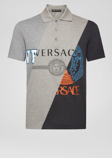 Tricou Polo Versace Compilation Barbati | EXRFNUI-17